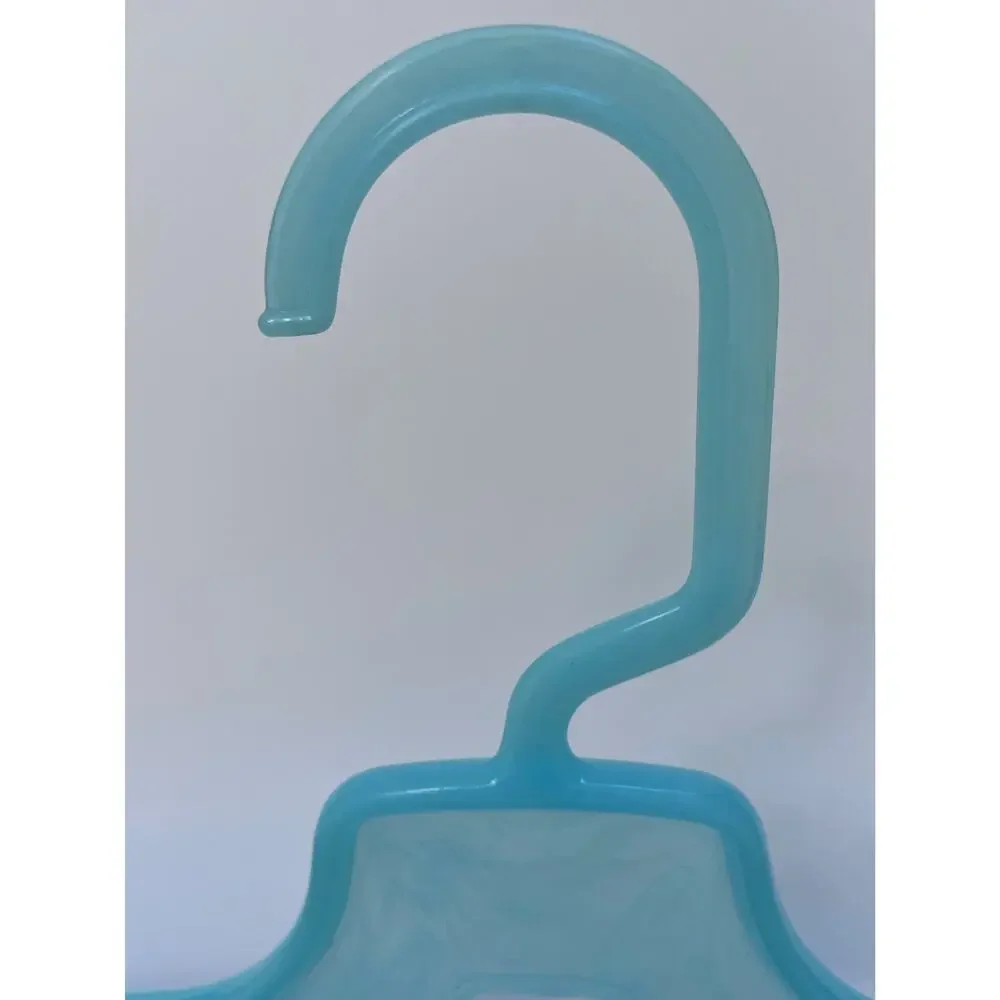 Vintage Plastic Hanger Swirl Blue USA